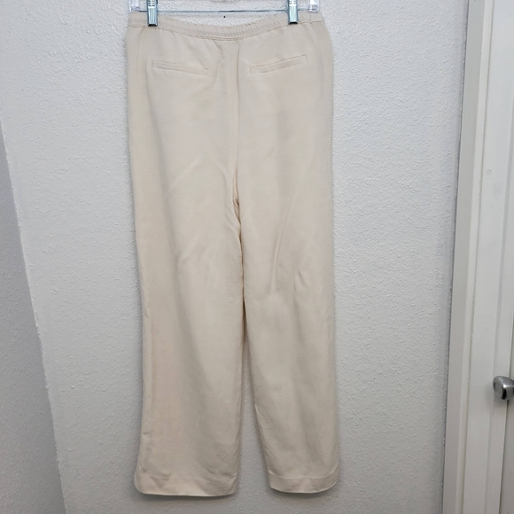J. Crew Stratus side-stripe pant in luster canvas Size S Ivory Red $198 CK016 - Picture 6 of 10